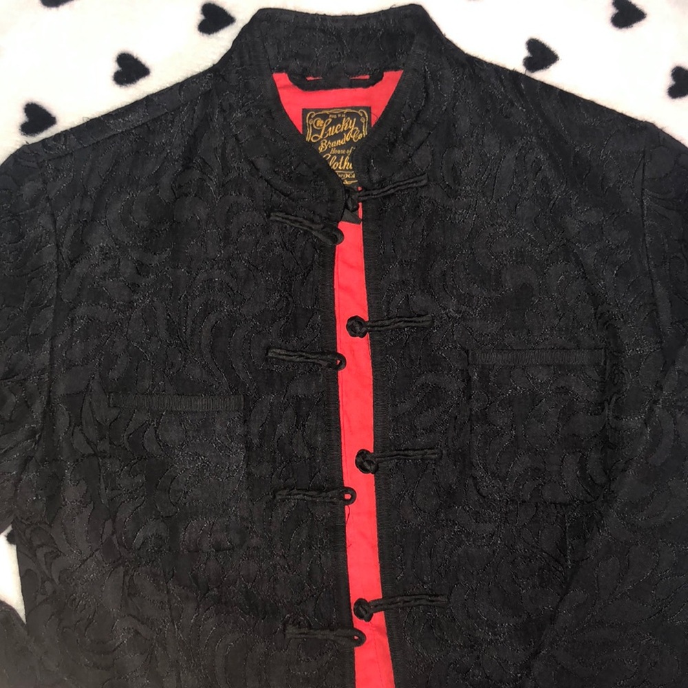 Lucky Brand Black and Red Blazer